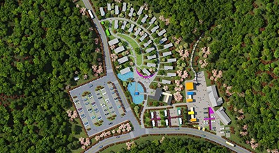 Áreas turísticas hechas con contenedores